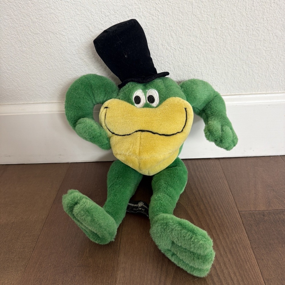 Vintage Looney Tunes Michigan J Frog Posable Plush Warner Bros Nanco 18" Top Hat